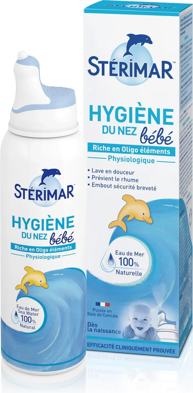 Stérimar Bébé spray nasal eau de mer 100 ml nez dégagé