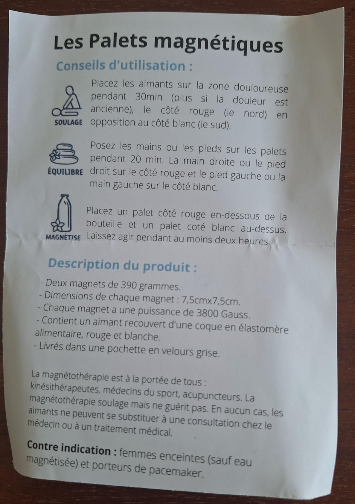 Aimantix Palets magnétiques aimants règles douloureuses x2