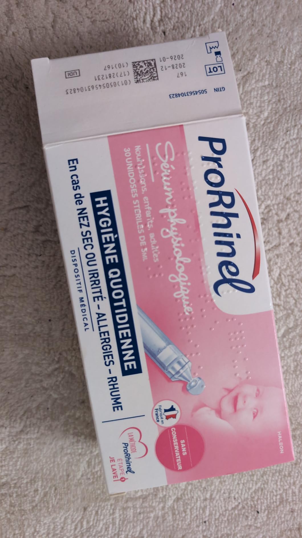 Prorhinel Gamme bébé sérum physiologique 6x30 unidoses