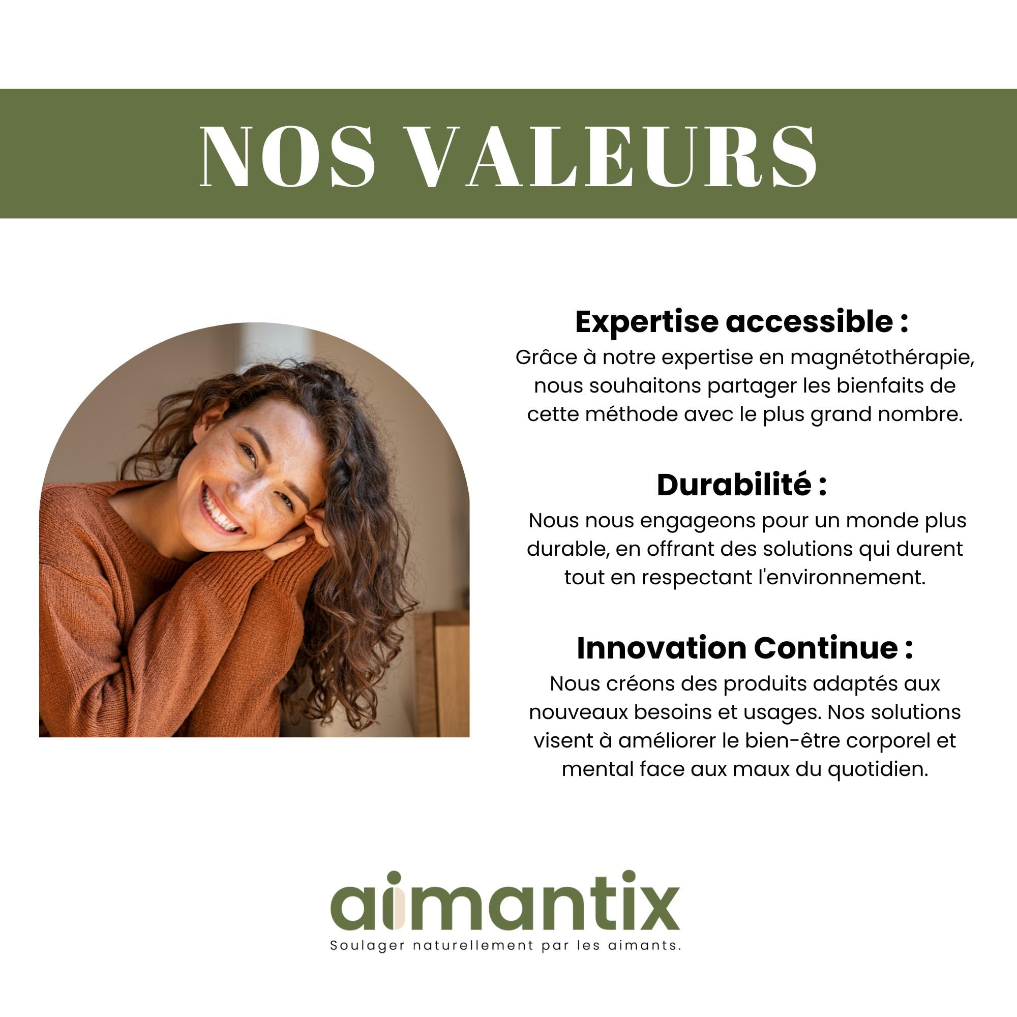 Aimantix Pendentif magnétique hématite collier mixte