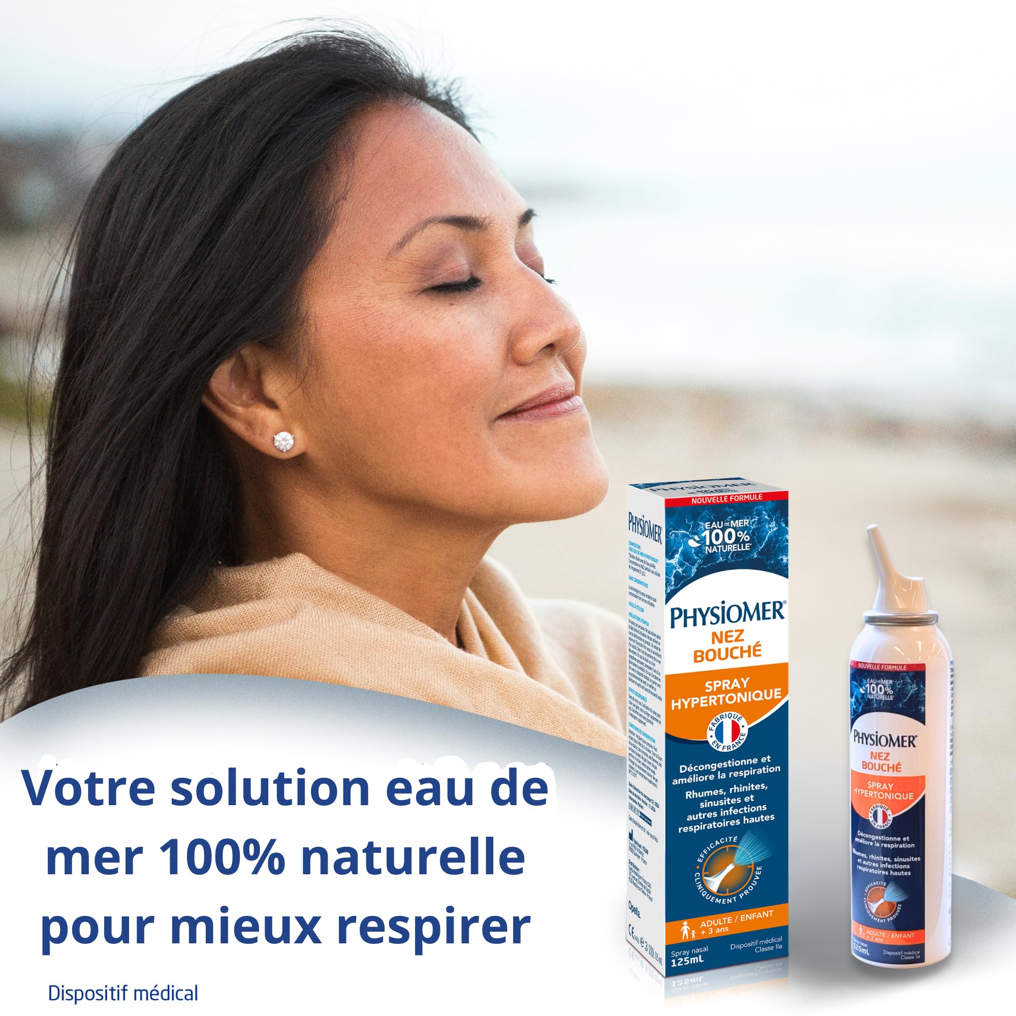 Physiomer Spray Hypertonique nez bouché spray nasal mer