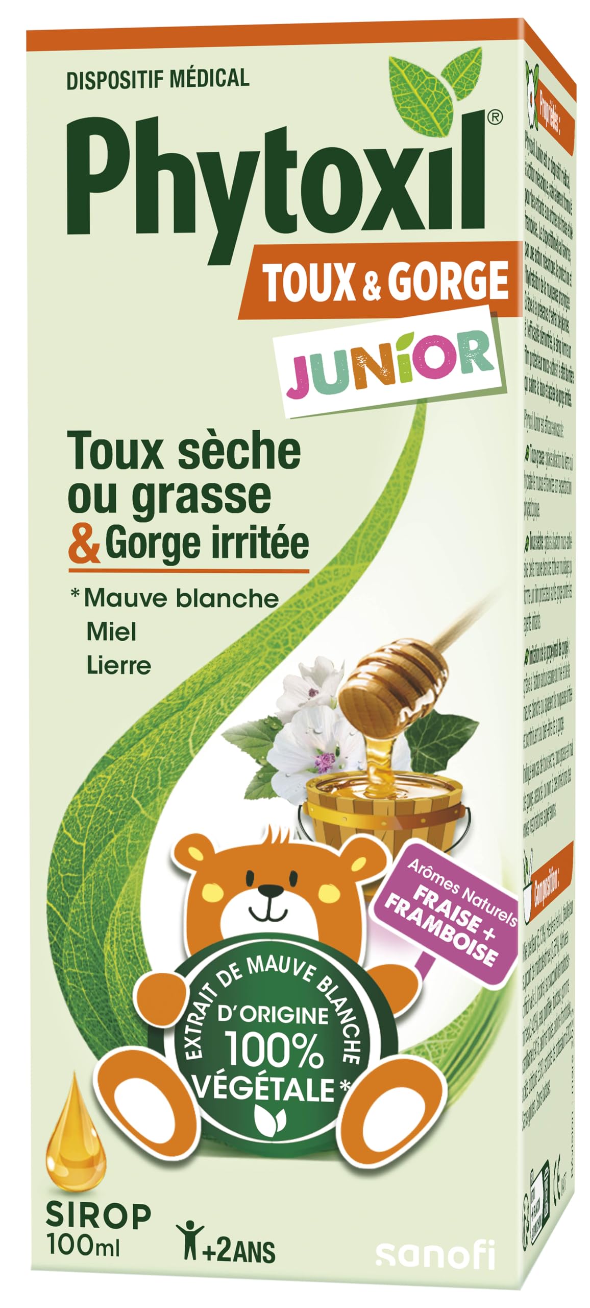 Phytoxil Junior sirop toux sèche et grasse 100 ml fraise
