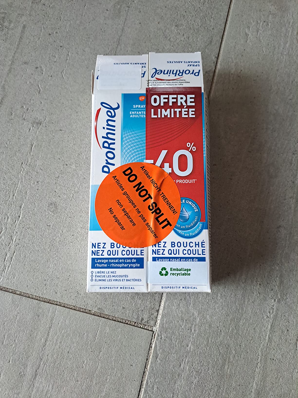 Prorhinel Enfants-Adultes spray nasal 2x100 ml fluidifiant