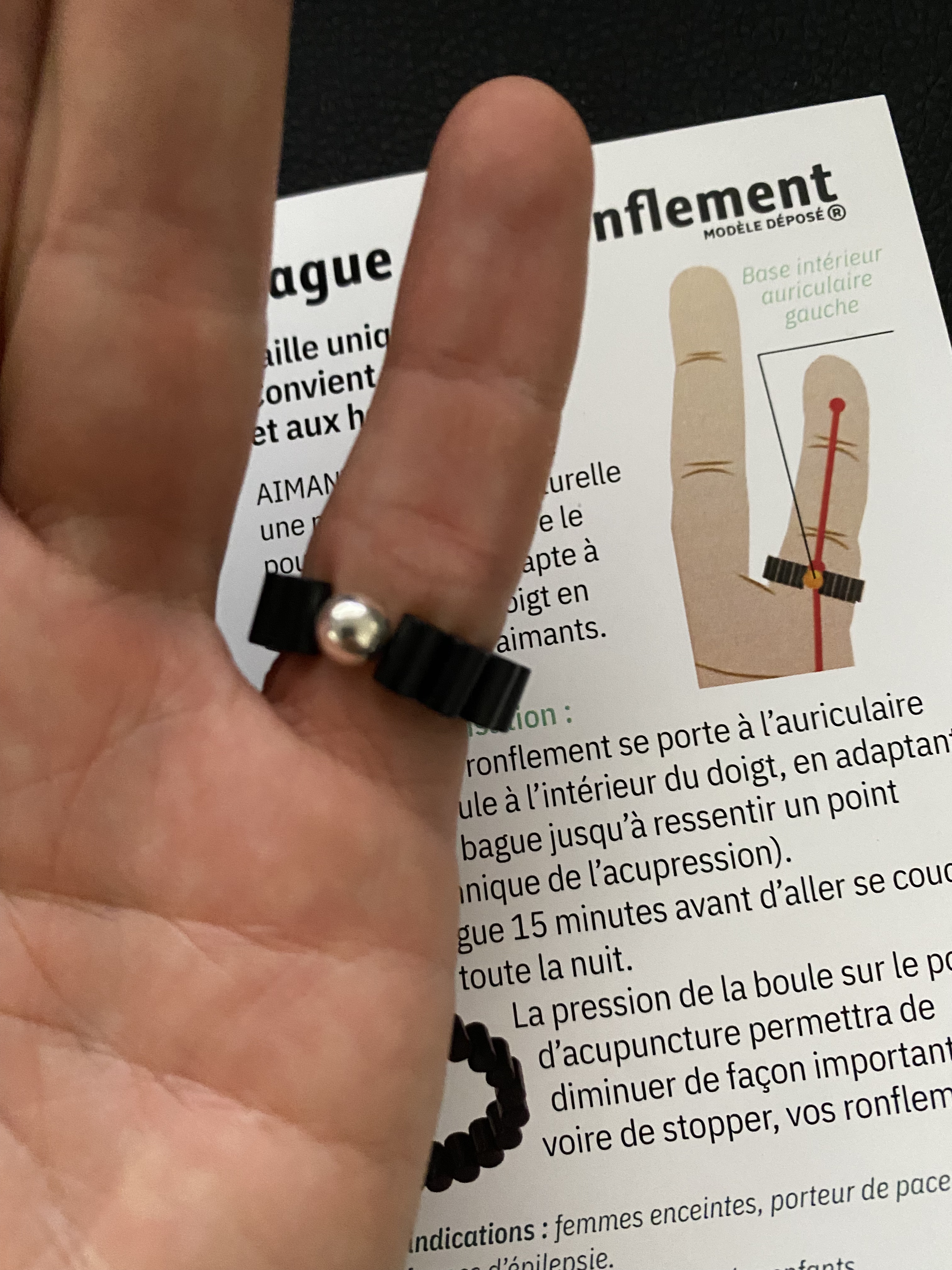 Aimantix Bague anti-ronflement bague magnétique taille unique