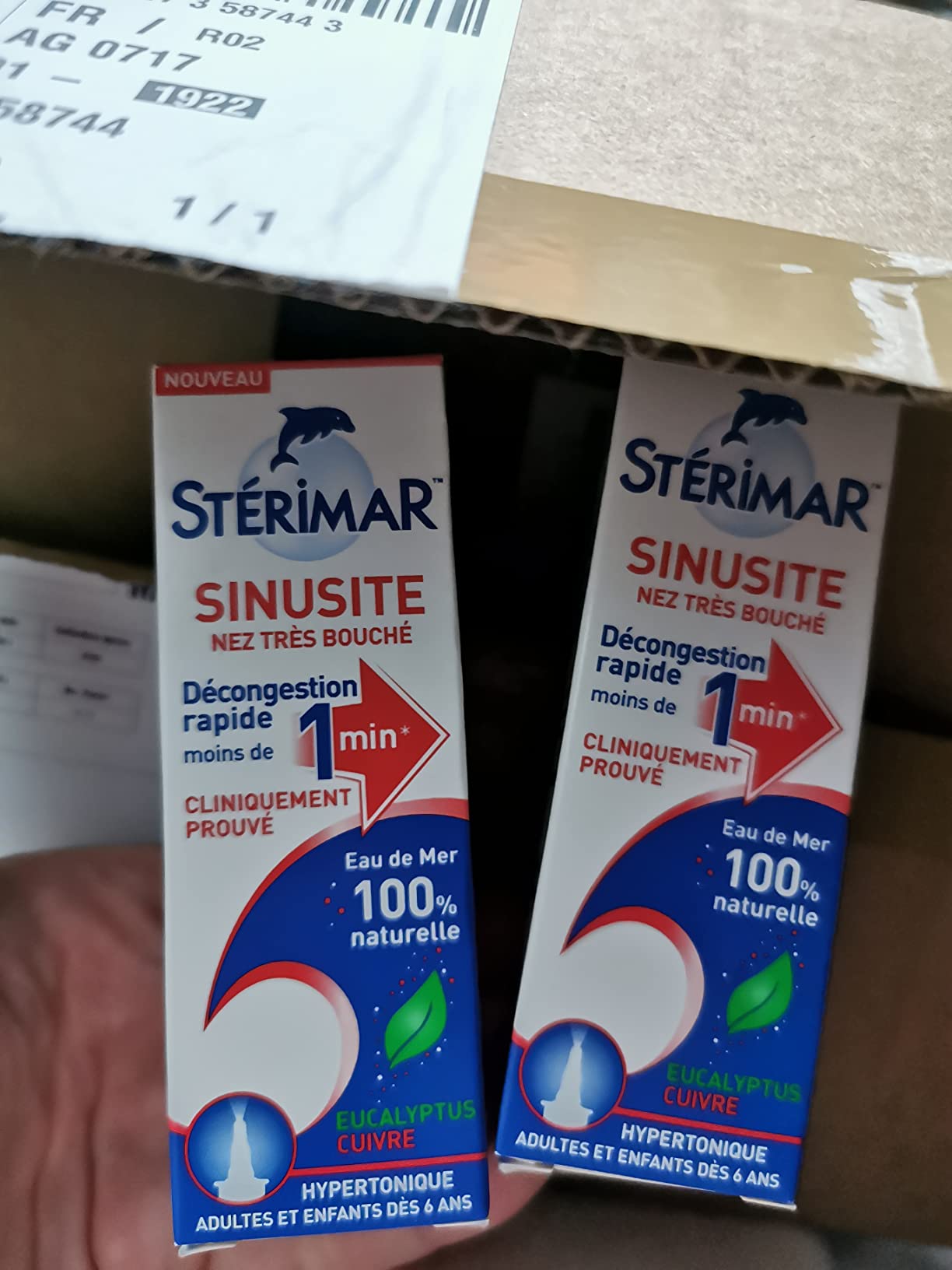 Stérimar Rhume pompe nasale nez bouché 20 ml eucalyptus