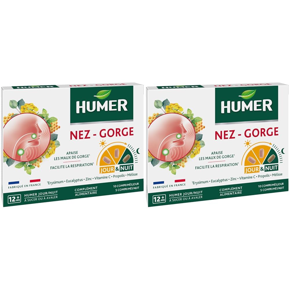 Humer Nez & Gorge comprimés jour/nuit coup de froid 15 unités