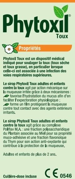 Phytoxil Gamme Toux Sirop 94 ml Thym Plantain Miel
