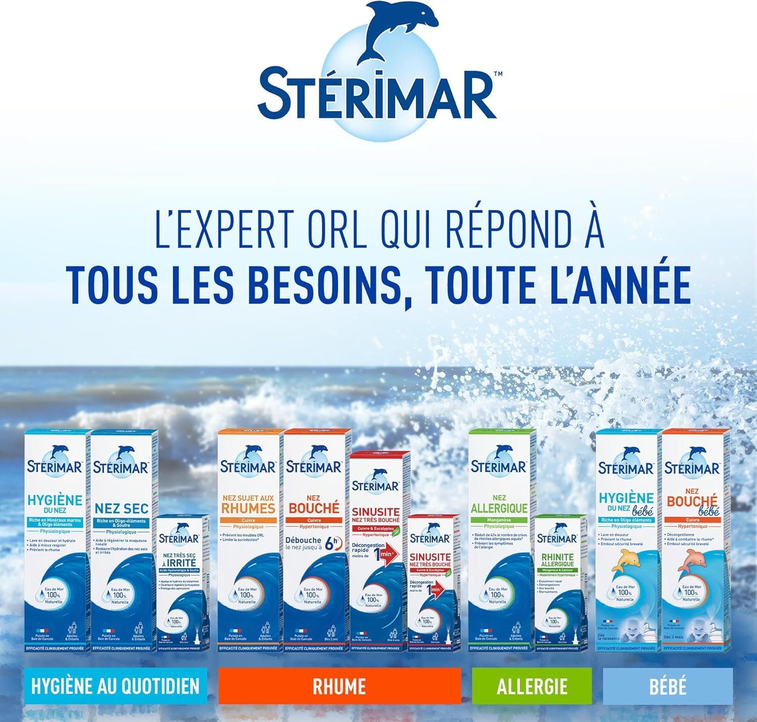 Stérimar Rhume Spray Nasal 100 ml Eau de Mer Cuivre