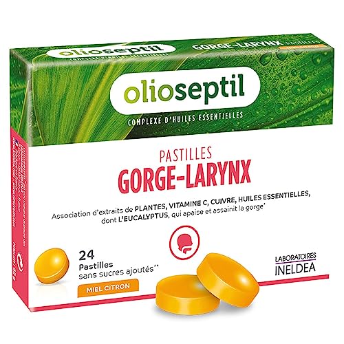 Olioseptil Confort respiratoire pastilles gorge 24 miel citron