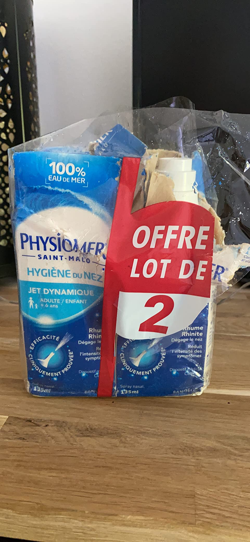Physiomer Jet Dynamique spray nasal eau de mer 2x135 ml
