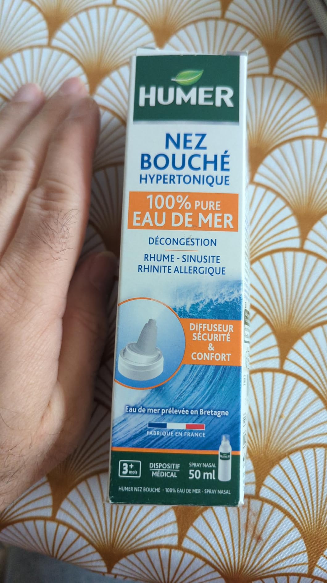 Humer Nez Bouché spray nasal hypertonique eau de mer 50 ml