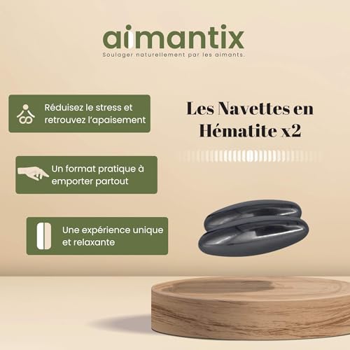 Aimantix Navettes hématite magnétique aimants x2 douleurs
