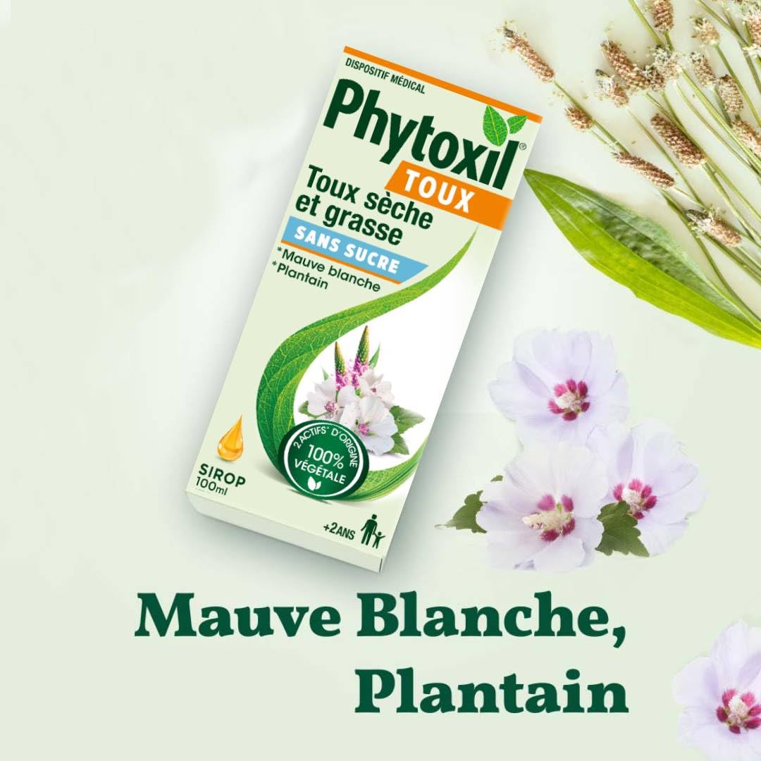 Phytoxil Gamme Toux sirop sans sucre 100 ml plantain