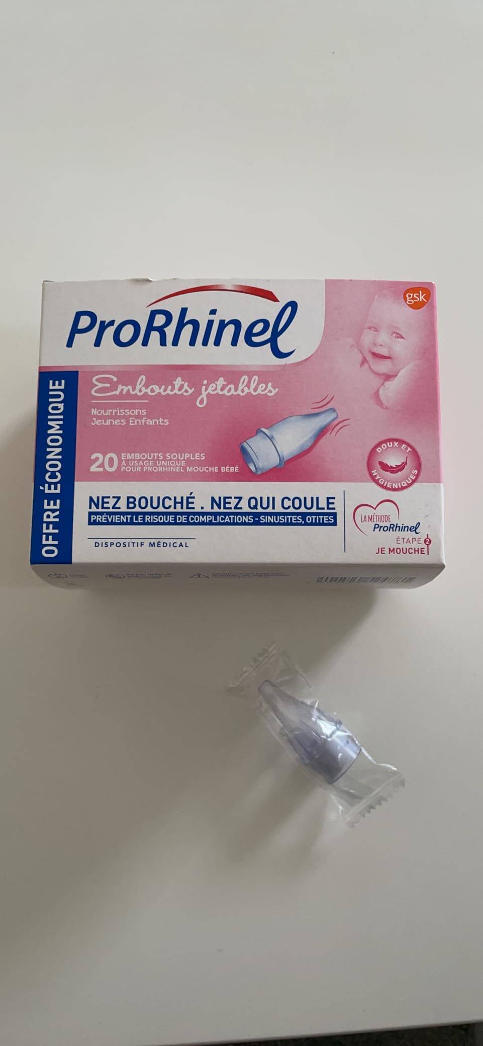Prorhinel Gamme bébé Embouts jetables mouche-bébé 4x20 nez bouché