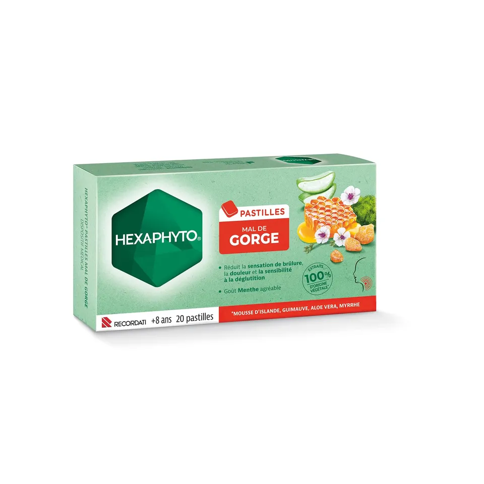Hexaphyto Pastilles Hexaphyto pastilles gorge menthe 20 pastilles