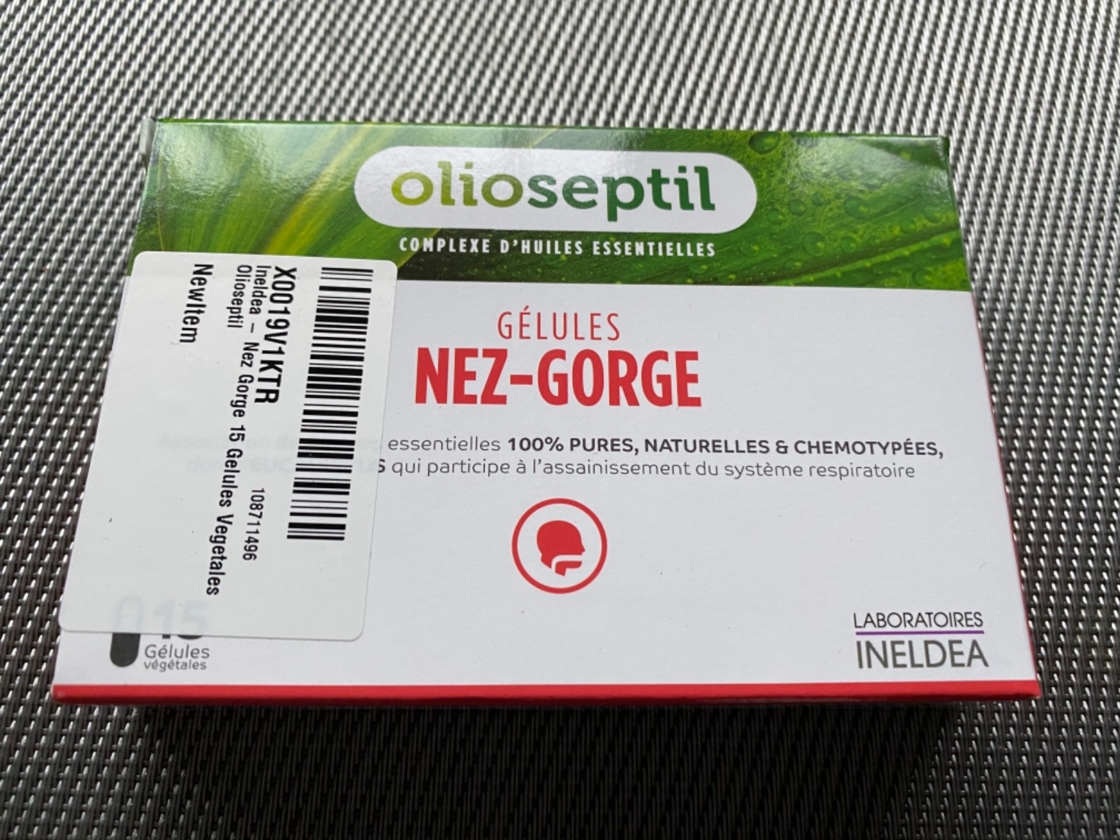 Olioseptil Confort Respiratoire Nez-Gorge Gélules Lot de 3 Eucalyptus