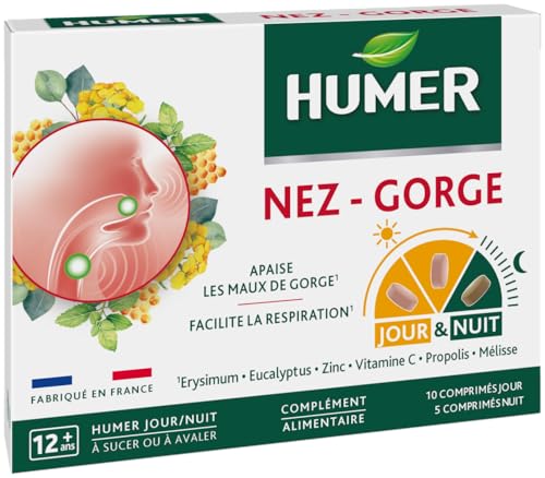 Humer Nez & Gorge comprimés jour/nuit coup de froid 15 unités