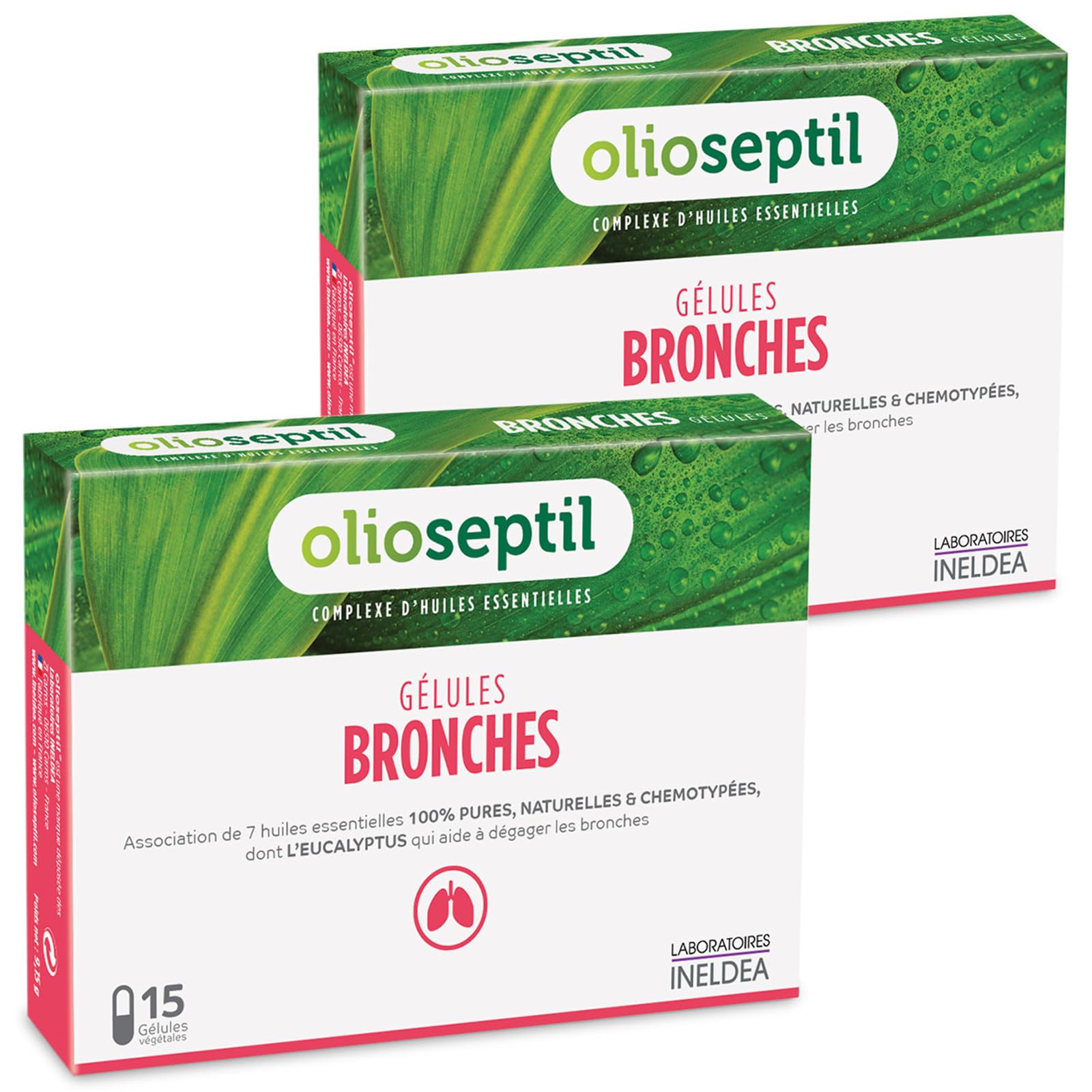 Olioseptil Bronches Eucalyptus gélules 15 huiles essentielles