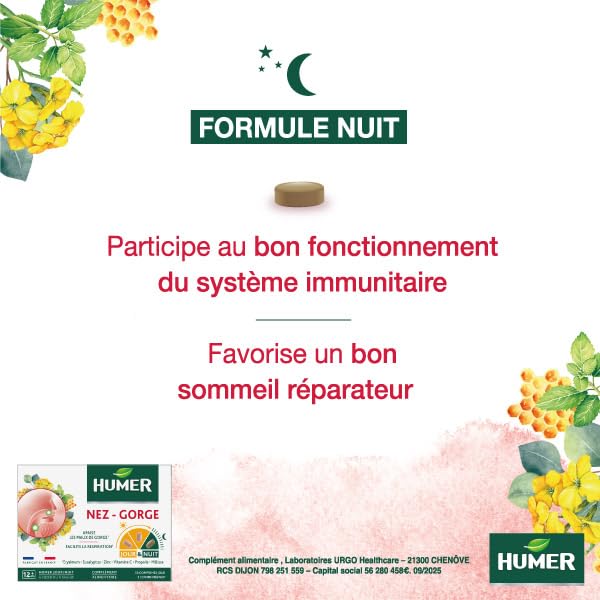 Humer Nez & Gorge comprimés jour/nuit coup de froid 15 unités