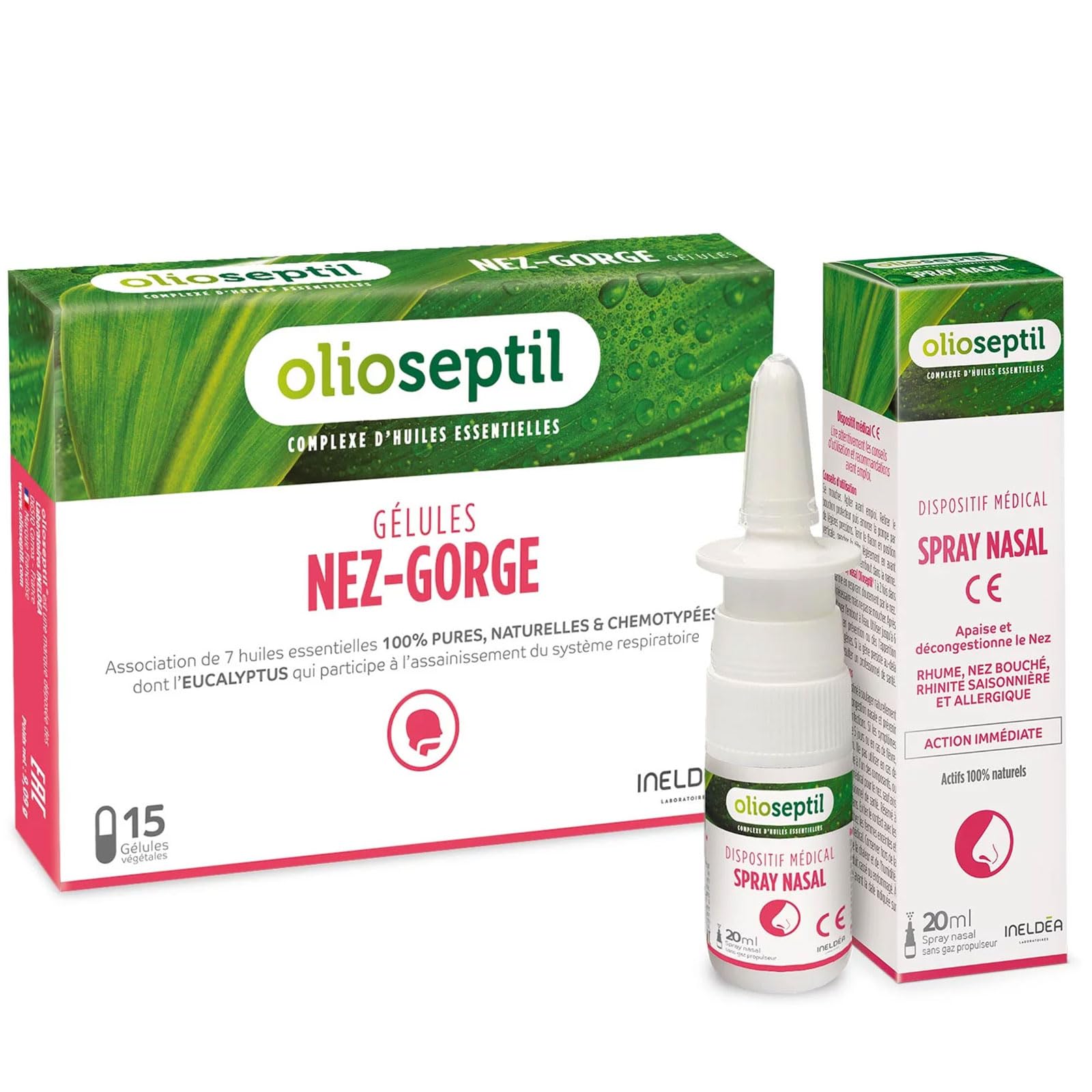 Olioseptil Confort Respiratoire Nez-Gorge Gélules Lot de 3 Eucalyptus