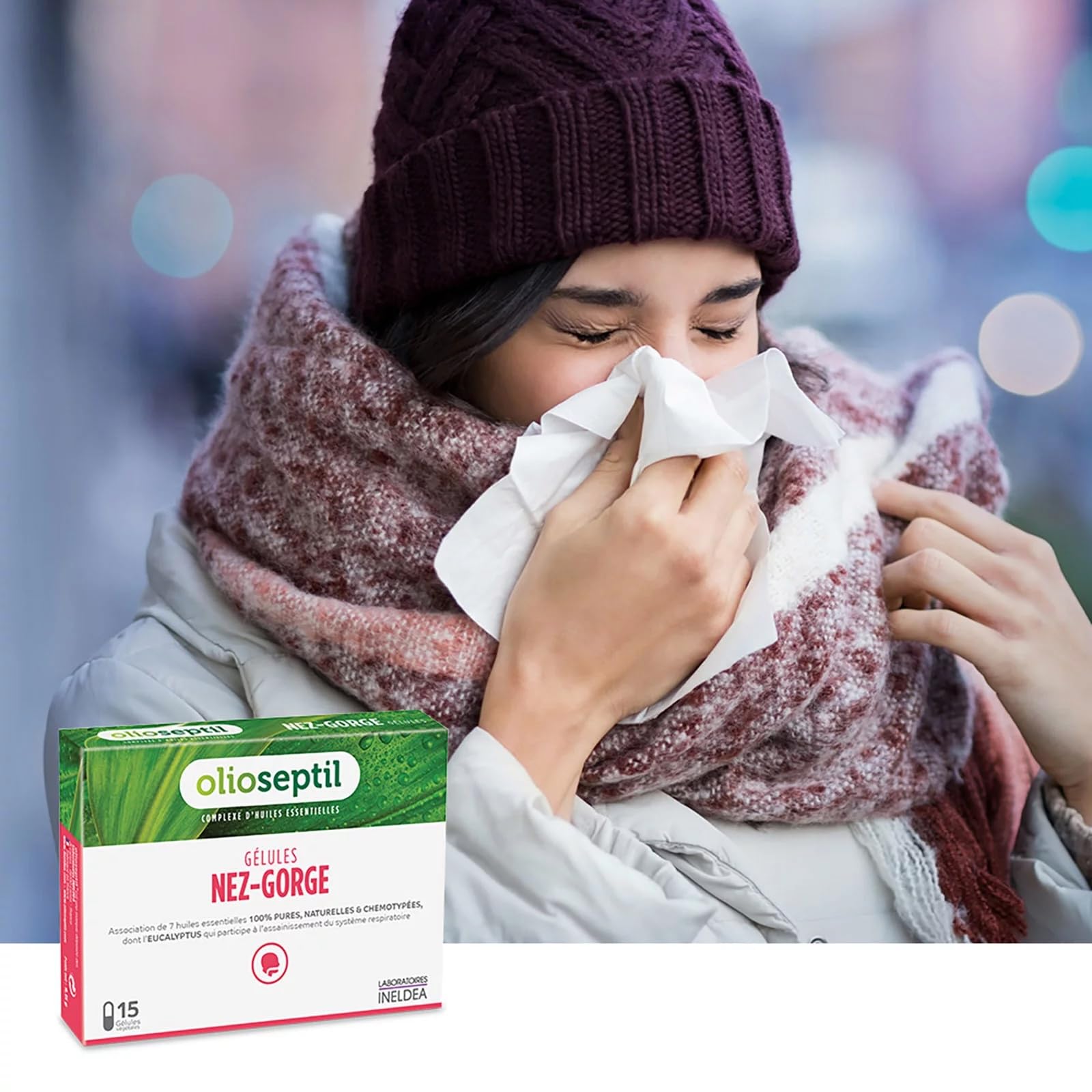 Olioseptil Confort Respiratoire Nez-Gorge Gélules Lot de 3 Eucalyptus