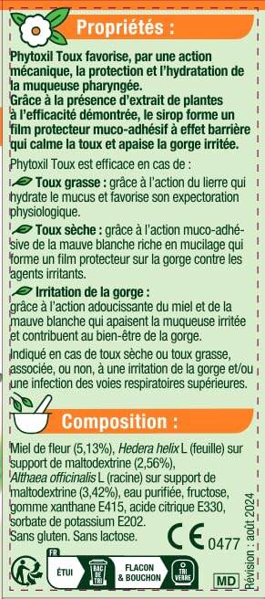 Phytoxil Gamme Toux sirop 100 ml toux sèche et grasse