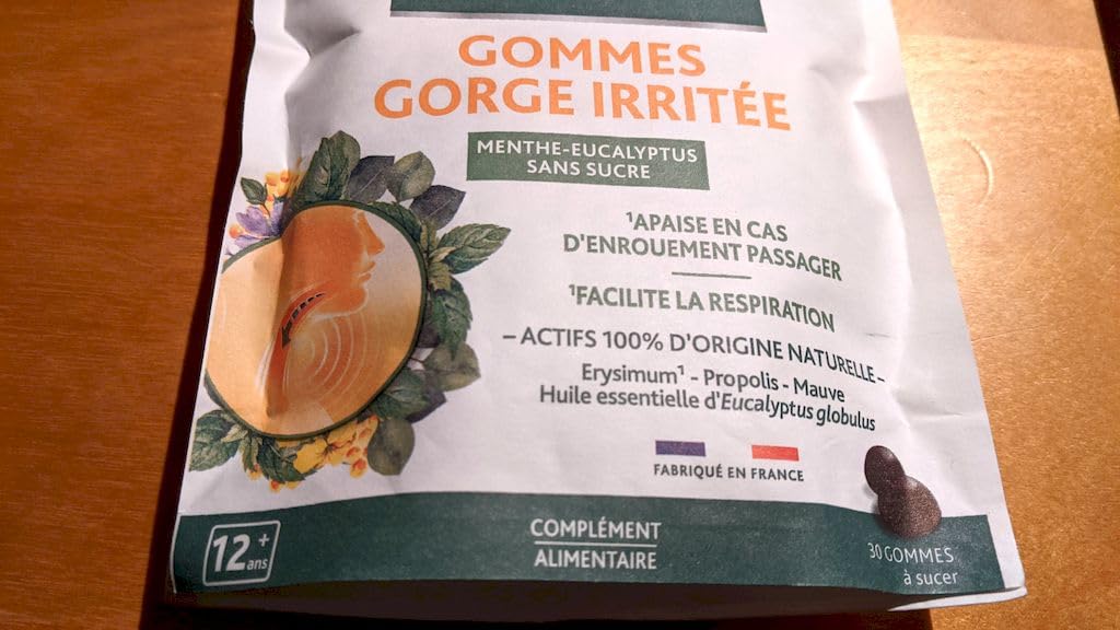 Humer Maux de Gorge gommes menthe eucalyptus x30 sans sucre