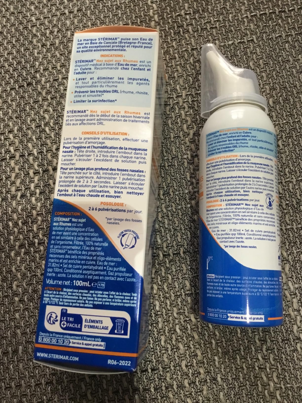 Stérimar Rhume Spray Nasal 100 ml Eau de Mer Cuivre