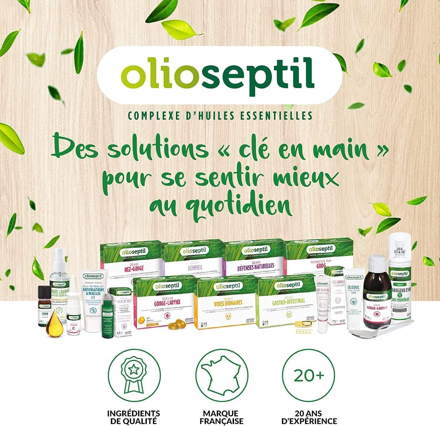 Olioseptil spray lavant mains poire-vanille lot de 3x50 ml