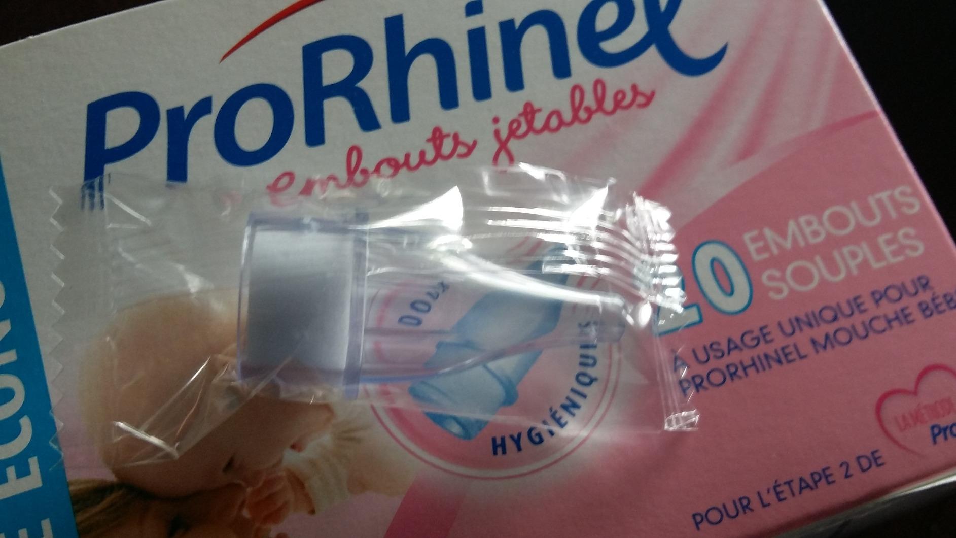 Prorhinel Gamme bébé Embouts jetables mouche-bébé 4x20 nez bouché