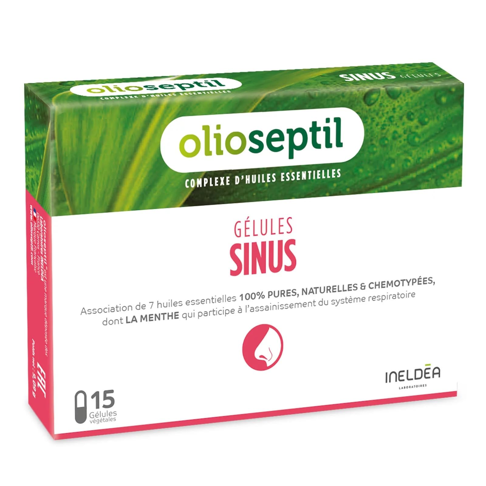 Olioseptil Confort respiratoire Sinus gélules huiles essentielles lot 3