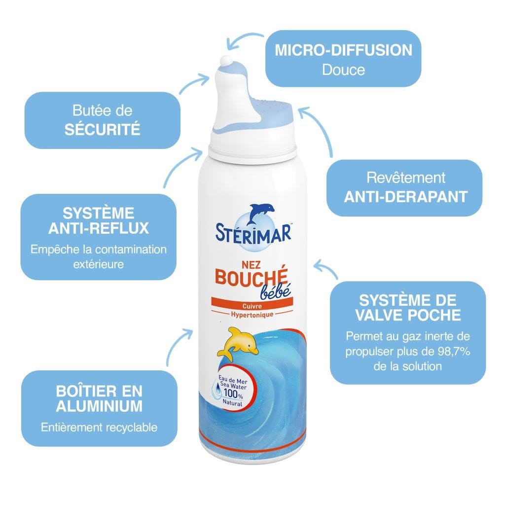 Stérimar Bébé Nez Bouché spray nasal 100 ml cuivre