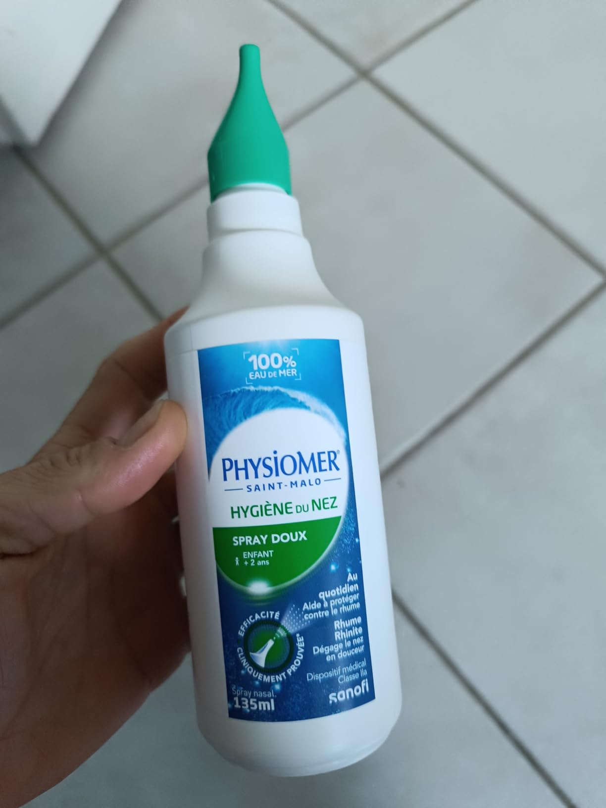 Physiomer Spray Doux spray nasal eau de mer 135 ml lot de 2 isotonique