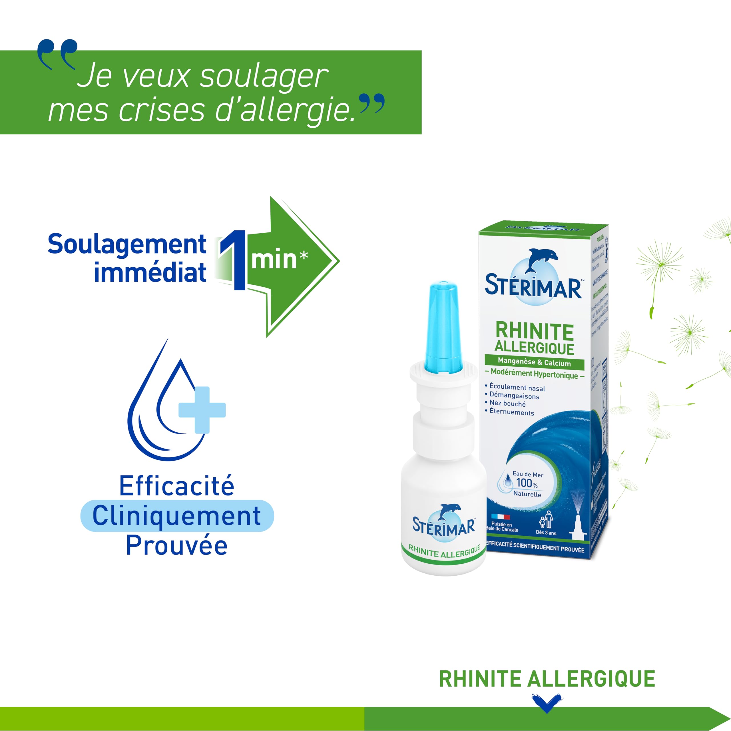Stérimar Allergie rhinite allergique pompe nasale 20ml
