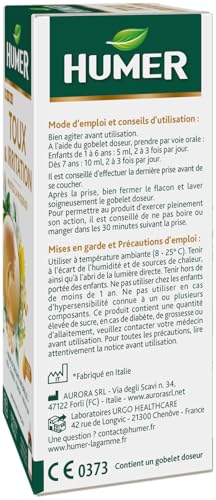 Humer Humer Toux sirop toux gorge miel plantain 100ml
