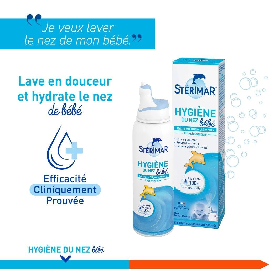 Stérimar Bébé spray nasal eau de mer 100 ml nez dégagé