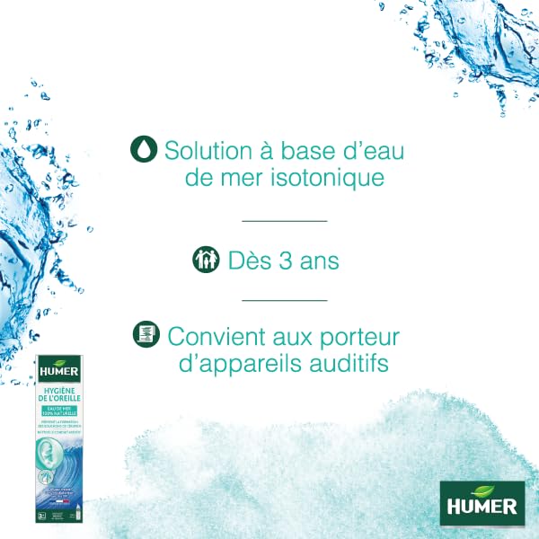 Humer Hygiène de l’Oreille spray auriculaire eau de mer 100 ml