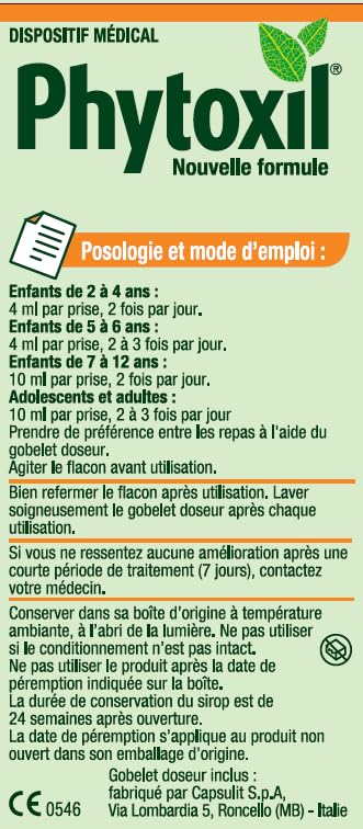 Phytoxil Gamme Toux sirop 100 ml toux sèche et grasse