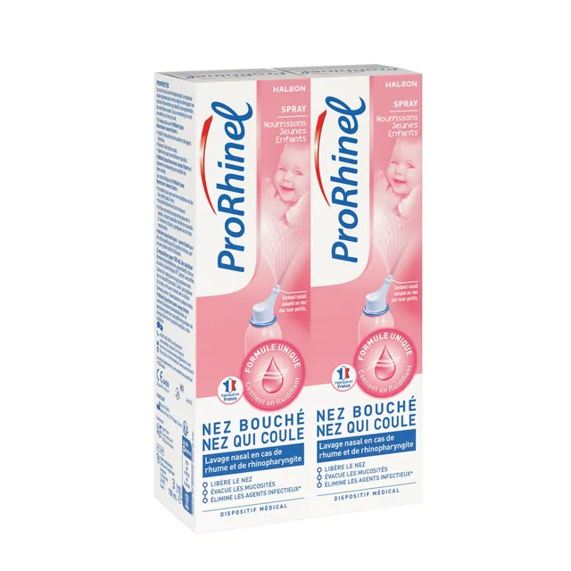 Prorhinel Gamme bébé spray nasal nourrisson lot 2x100 ml