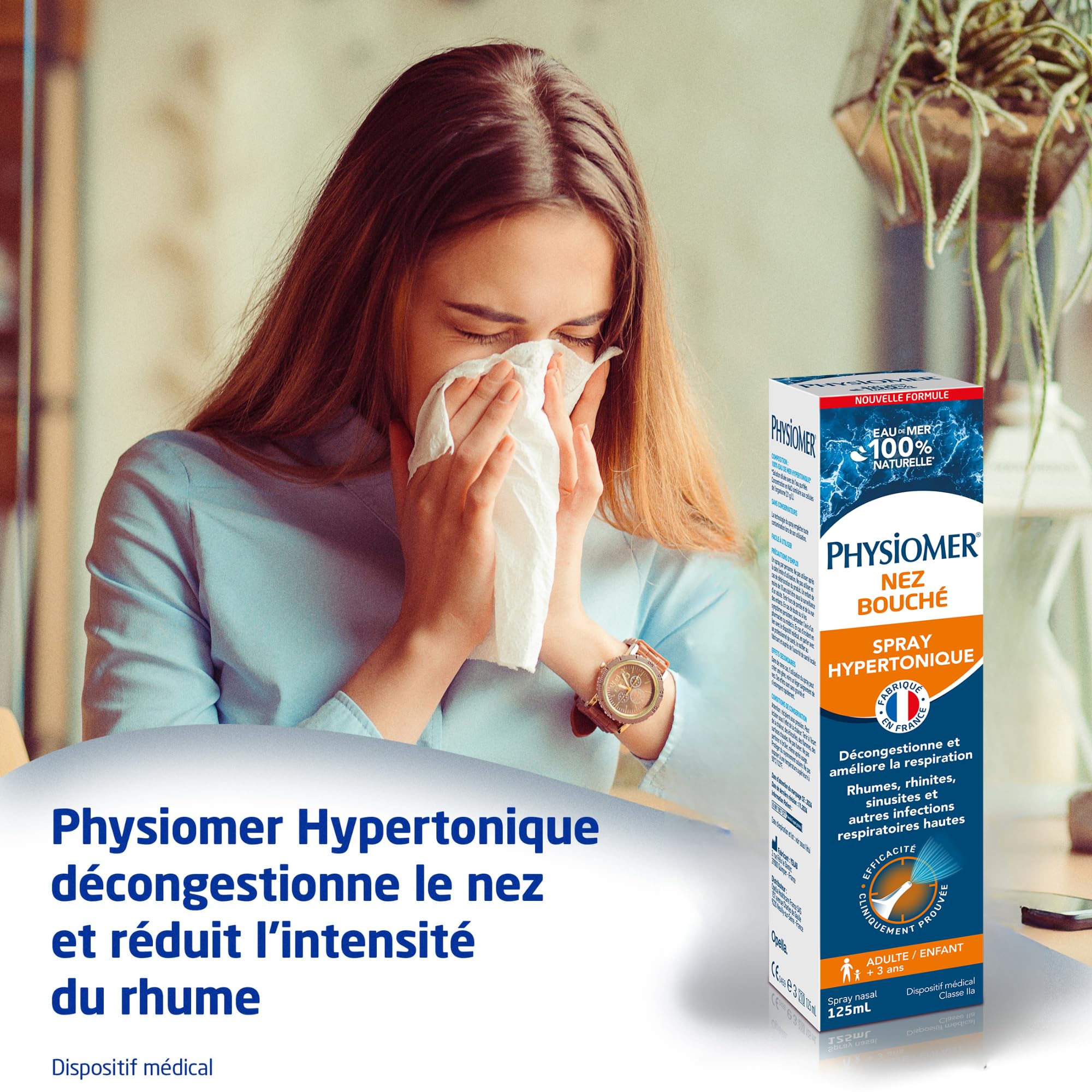 Physiomer Spray Hypertonique nez bouché spray nasal mer