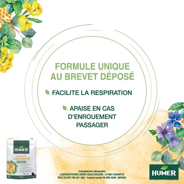 Humer Maux de Gorge gommes menthe eucalyptus x30 sans sucre