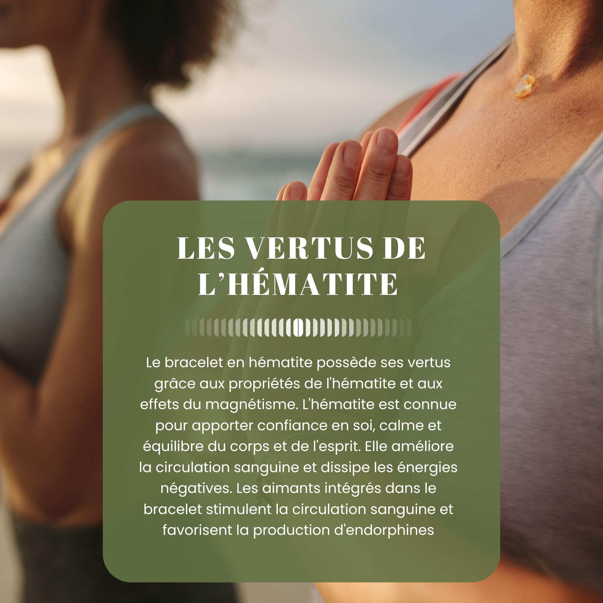 Aimantix Bracelet Hématite Magnétique Grosses Billes Taille Unique