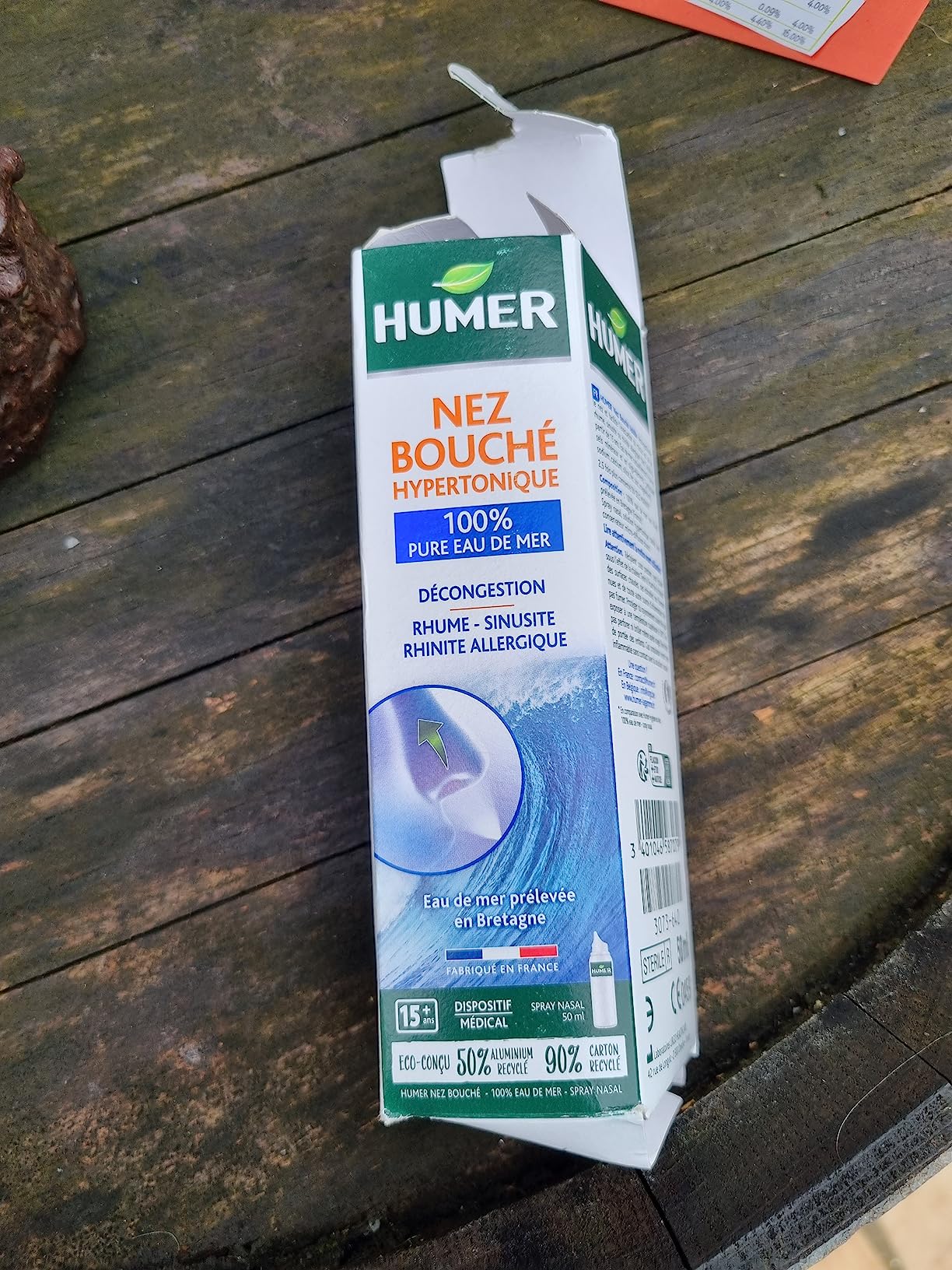 Humer Nez Bouché spray nasal hypertonique eau de mer 50 ml