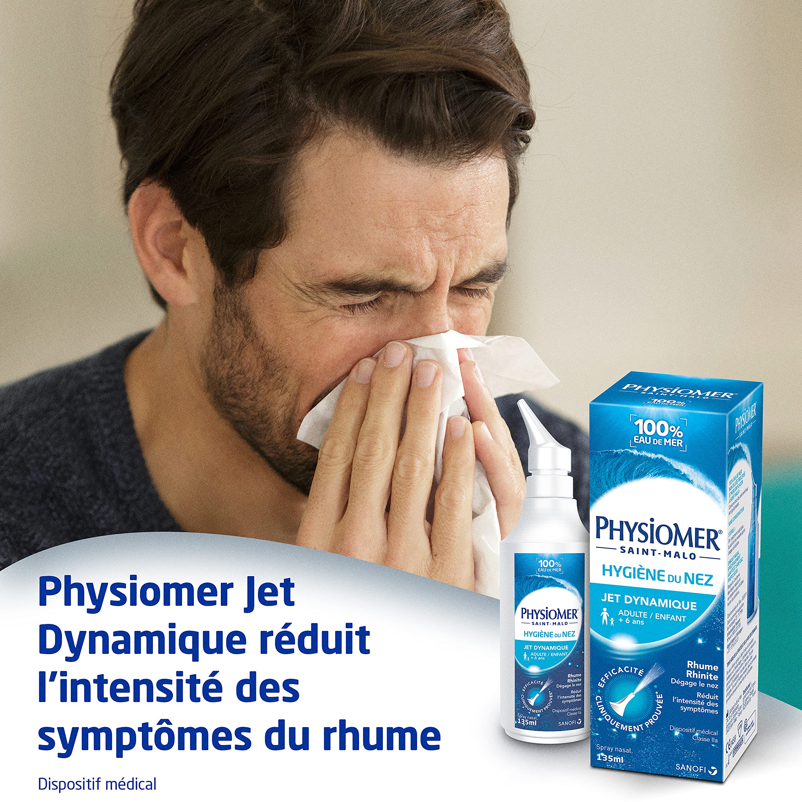Physiomer Jet Dynamique spray nasal eau de mer 135 ml
