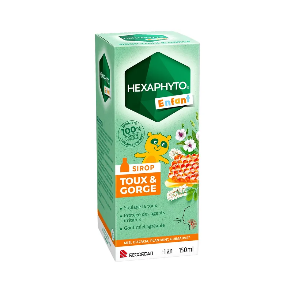 Hexaphyto Sirop Hexaphyto sirop toux gorge miel 150 ml enfant