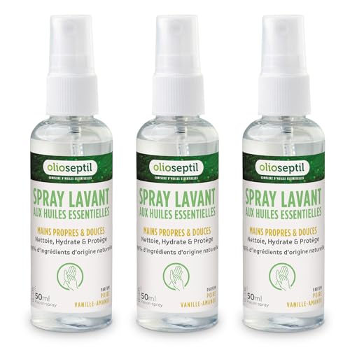 Olioseptil spray lavant mains poire-vanille lot de 3x50 ml