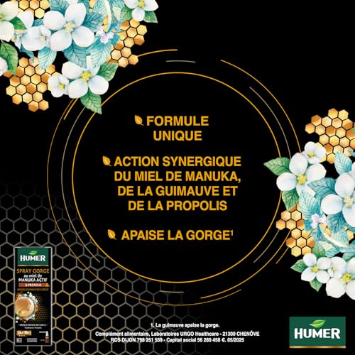Humer Maux de Gorge spray gorge manuka 20 ml 98% naturel
