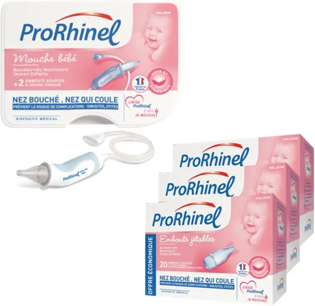 Prorhinel Gamme bébé mouche-bébé manuel + 60 embouts