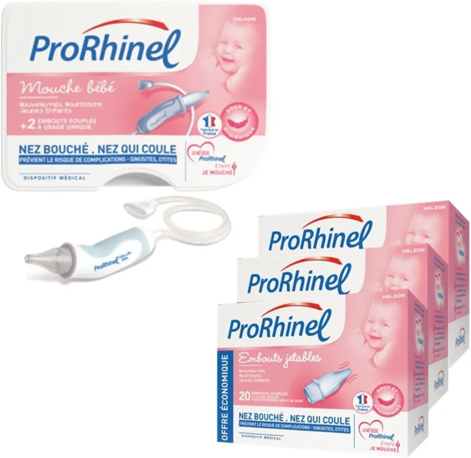 Prorhinel Gamme bébé mouche-bébé manuel + 60 embouts