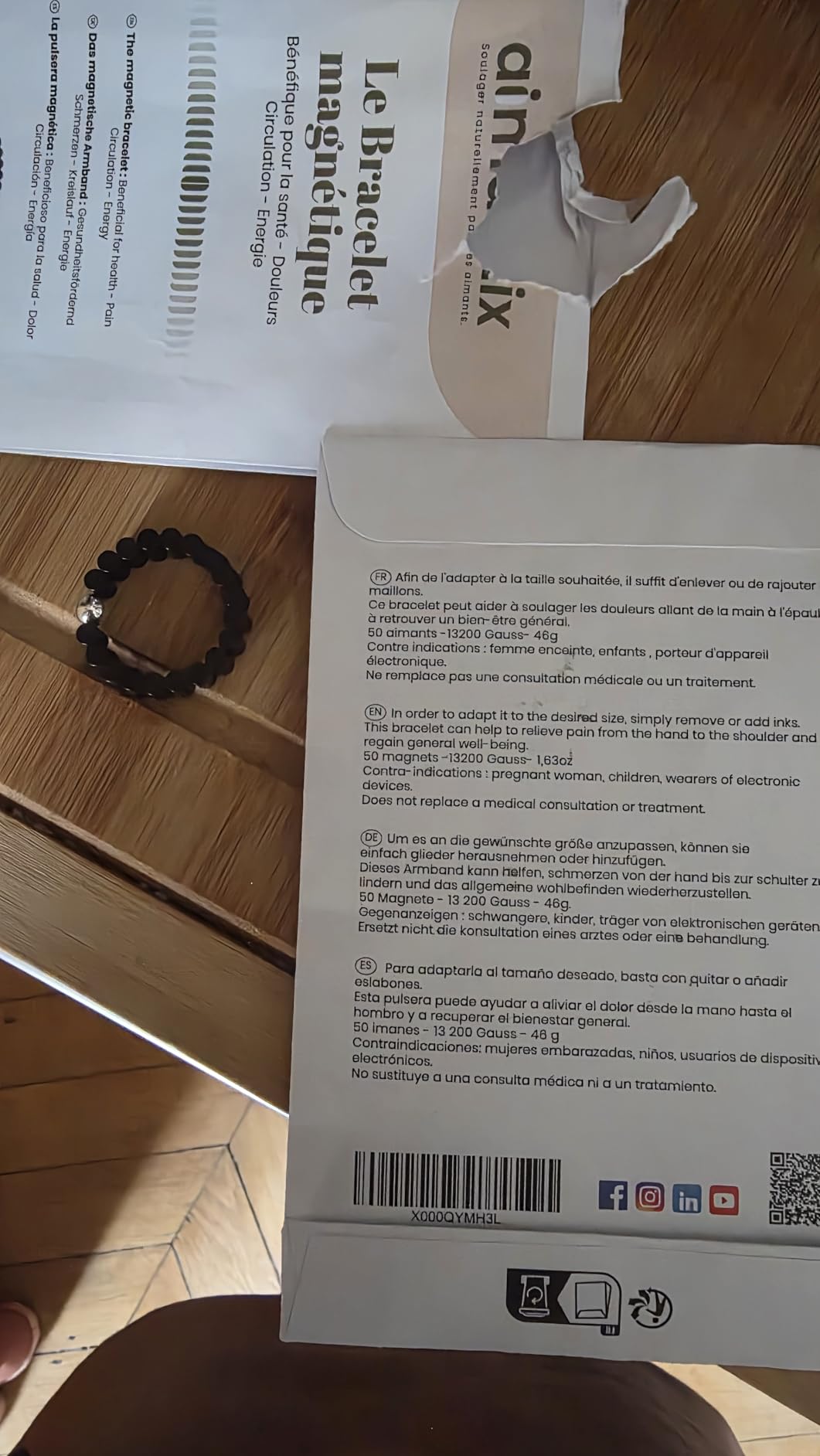 Aimantix Bracelets Magnétiques bracelet ajustable néodyme